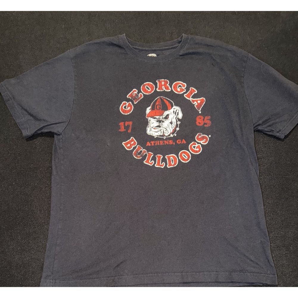 Georgia Bulldogs Short Sleeve Black T-shirt Graphic Logo Size XXL